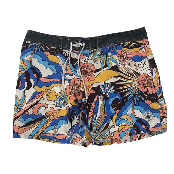 Panama Jack | Men’s Floral Hawaiian Swim Trunks w/Pockets, Board Shorts, Size 40 - Picture 1 of 8